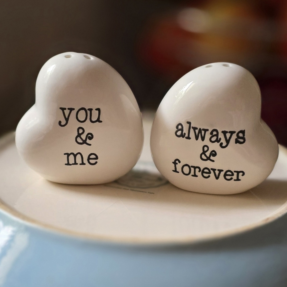 Heart Shaped Salt and Pepper Shakers
